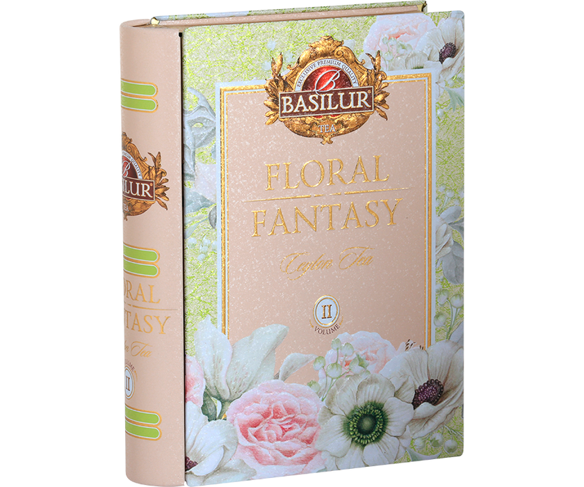 Té Ceylon -Lata regalo Floral Fantasy vol 2 20 Piramides-Te verde con Amaranto, Lima
