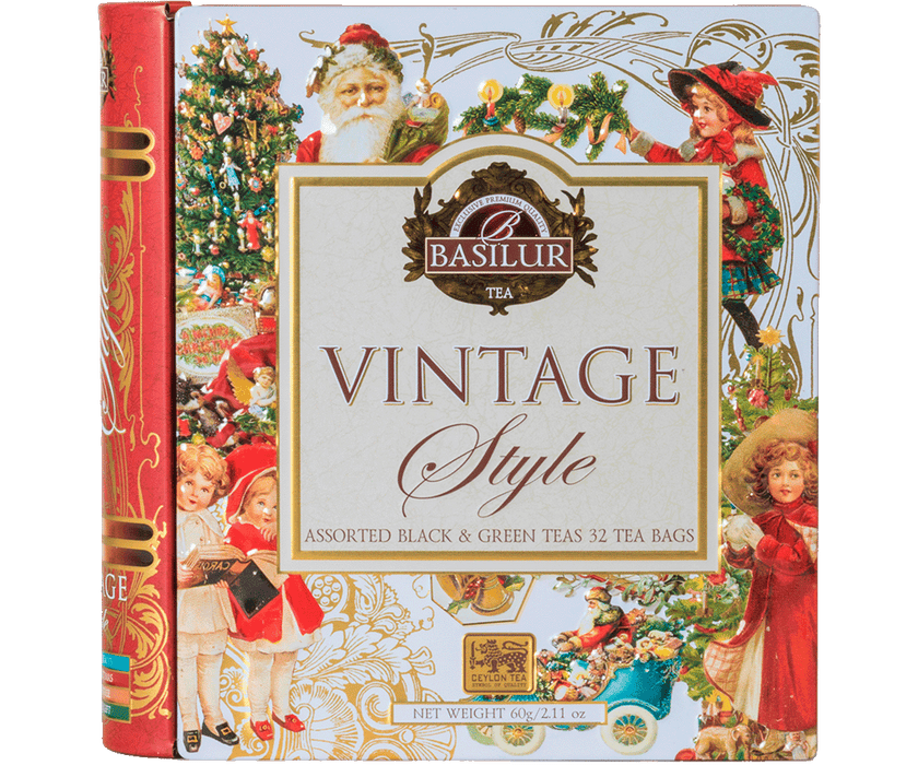 Tea Book Vintage Christmast Basilur 32 Bolsas