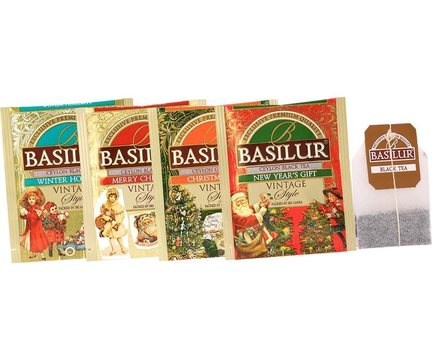 Tea Book Vintage Christmast Basilur 32 Bolsas